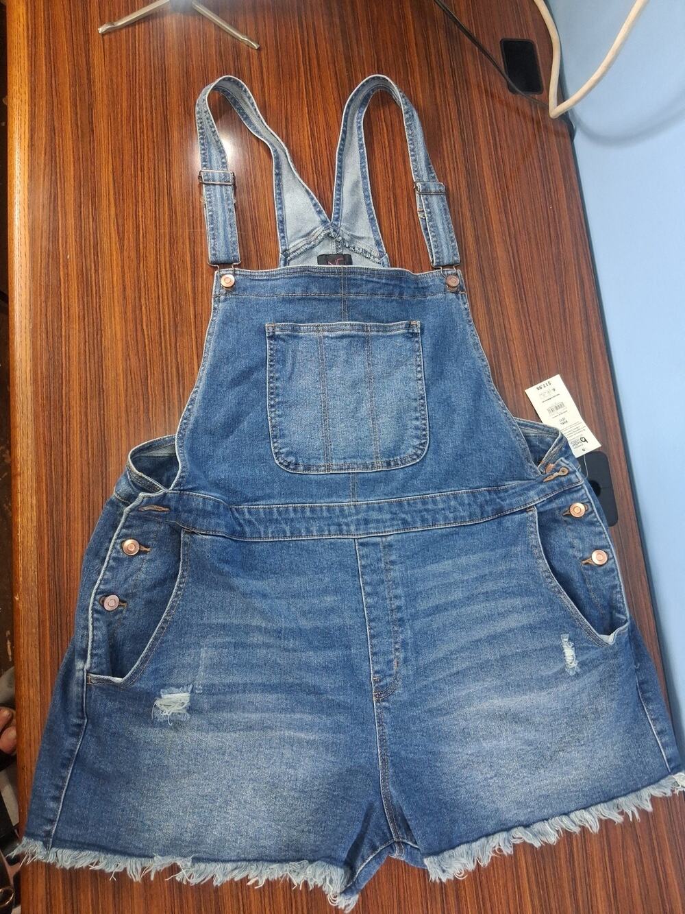 No Boundaries Overalls/Bibs Shorts Womens Size XXXL Trendy Fun Farmgirl Cottage